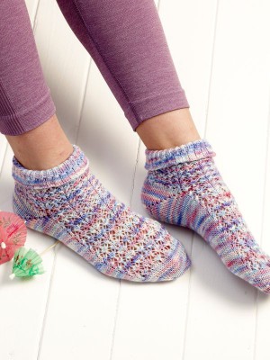 Manos Pink Lady Socks in Alegria										