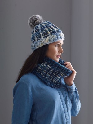 Manos Rise & Shine Hat & Cowl in Franca										