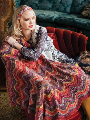 Noro MAG4-18 Feather & Fan Lace Blanket										