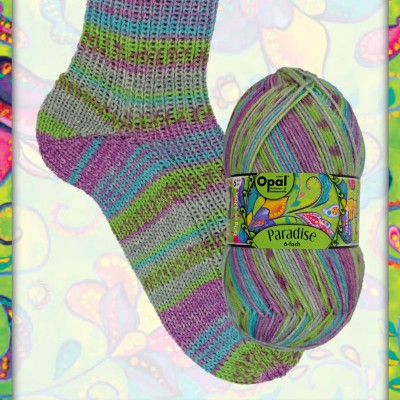 Opal Paradise 6 Ply Sock Yarn - 11020 Source Of Joy