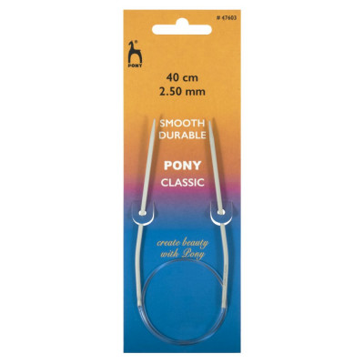 Pony Circular Knitting Needle 16in (40cm)										 - US 1-2 (2.50mm)