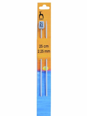 Pony Single Pointed Knitting Needles 10in (25cm) - US 1 (2.25mm)