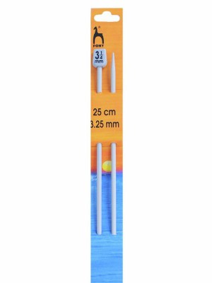 Pony Single Pointed Knitting Needles 10in (25cm) - US 3 (3.25mm)