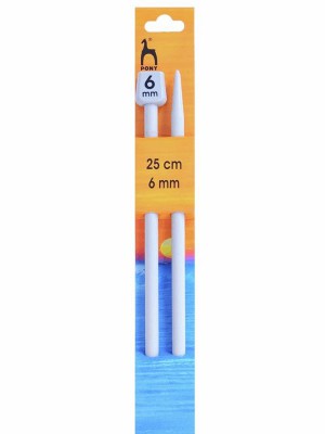Pony Single Pointed Knitting Needles 10in (25cm) - US 10 (6.00mm)