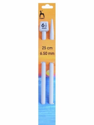 Pony Single Pointed Knitting Needles 10in (25cm) - US 10.5 (6.50mm)