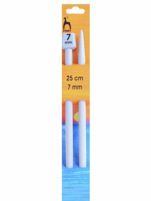 Pony Single Pointed Knitting Needles 10in (25cm)										 - US 10.5 (7.00mm)