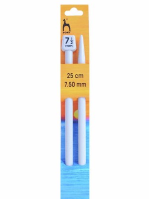 Pony Single Pointed Knitting Needles 10in (25cm)										 - US 10.5 (7.50mm)