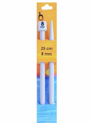 Pony Single Pointed Knitting Needles 10in (25cm) - US 11 (8.0mm)