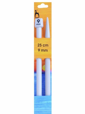 Pony Single Pointed Knitting Needles 10in (25cm) - US 13 (9.0mm)