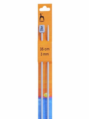 Pony Single Pointed Knitting Needles 14in (35cm)										 - US 2.5 (3.00mm)