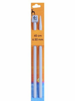 Pony Single Pointed Knitting Needles 16in (40cm)										 - US 10.5 (6.50mm)