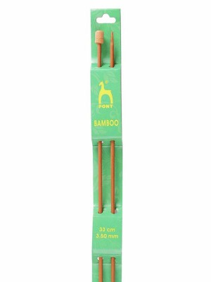 Pony Single Pointed Knitting Needles Bamboo 13in (33cm) - US 4 (3.50mm)