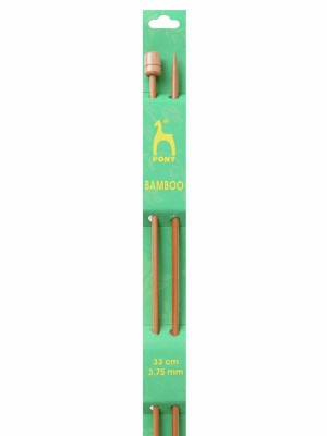 Pony Single Pointed Knitting Needles Bamboo 13in (33cm) - US 5 (3.75mm)