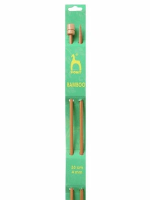 Pony Single Pointed Knitting Needles Bamboo 13in (33cm) - US 6 (4.00mm)