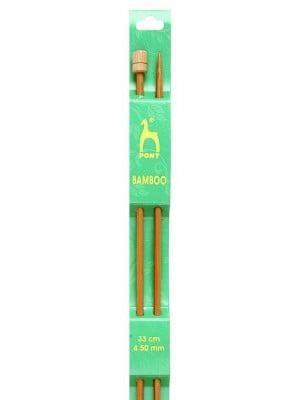 Pony Single Pointed Knitting Needles Bamboo 13in (33cm) - US 7 (4.50mm)