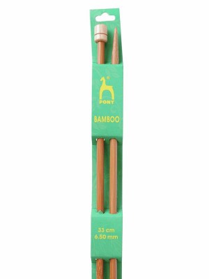 Pony Single Pointed Knitting Needles Bamboo 13in (33cm) - US 10.5 (6.50mm)