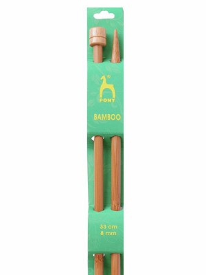 Pony Single Pointed Knitting Needles Bamboo 13in (33cm) - US 11 (8.0mm)