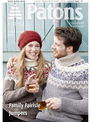Patons 4042 Family Fair Isle Jumpers										