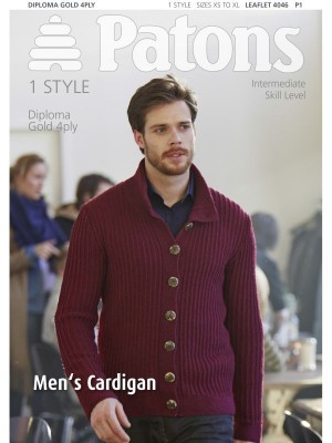 Patons 4046 Men's Cardigan										