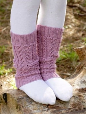 DROPS Raspberry Cream Children's Leg Warmers										