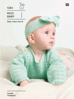 Rico KIC 1254 Baby Sweater and Headband										
