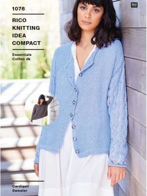 Rico KIC 1076 Cardigan & Sweater in Essentials Cotton DK