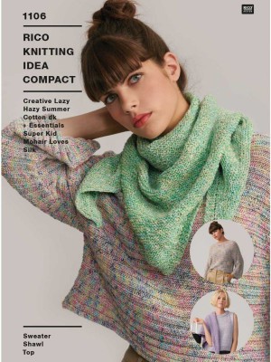 Rico KIC 1106 Sweater, Top & Shawl in Creative Lazy Hazy Summer Cotton