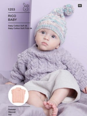 Rico KIC 1253 Baby Sweater, Slipover and Hat										