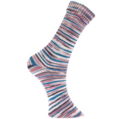 Rico Superba Bamboo 4 Ply Sock										 - 041 Teal-Red