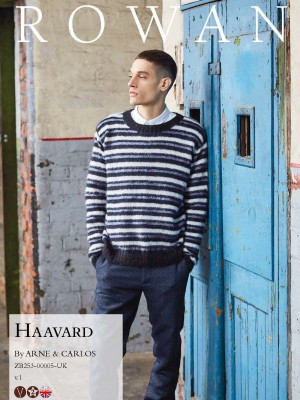 Rowan Haavard Men's Sweater in Kidsilk Haze										