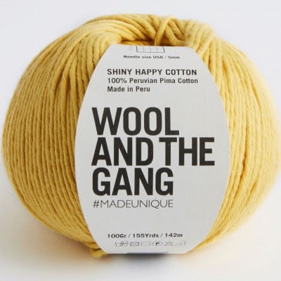 Wool and the Gang Shiny Happy Cotton										 - Chalk Yellow