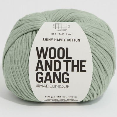 Wool and the Gang Shiny Happy Cotton										 - Eucalyptus Green