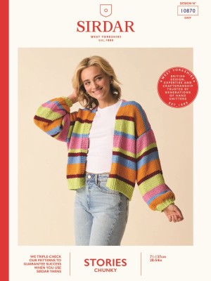 Sirdar 10870 Weekend Wanderlust Vibe Crop Cardigan										