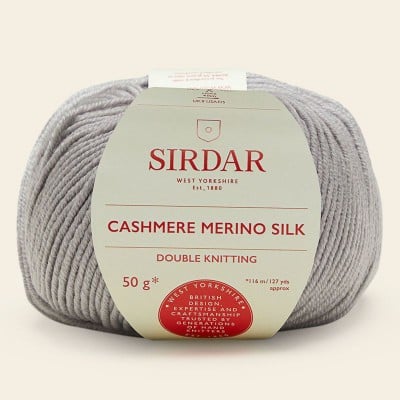 Sirdar Cashmere Merino Silk DK										 - 405 Silver Grey