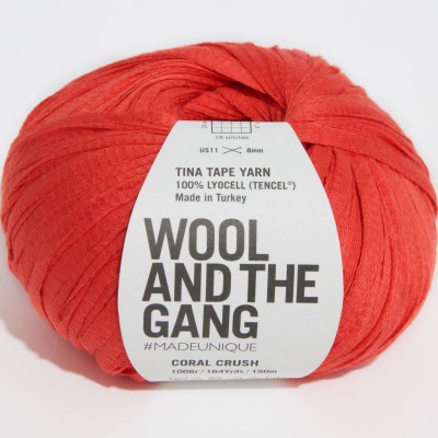 Wool and the Gang Tina Tape Yarn - Coral Crush