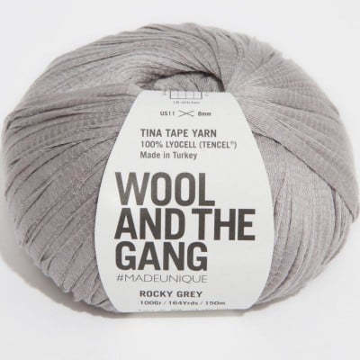 Wool and the Gang Tina Tape Yarn										 - Rocky Gray