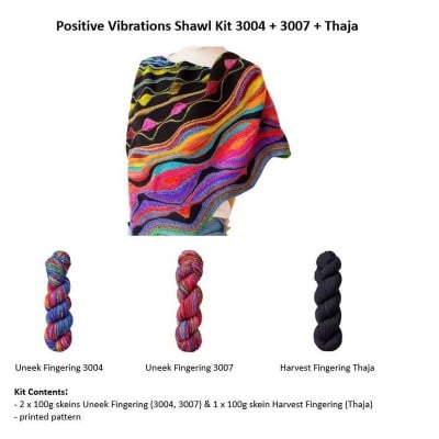 Urth Yarns Positive Vibrations Shawl Kit										 - 3004 & 3007 & Thuja