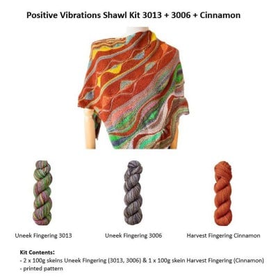 Urth Yarns Positive Vibrations Shawl Kit										 - 3013 & 3006 & Cinnamon