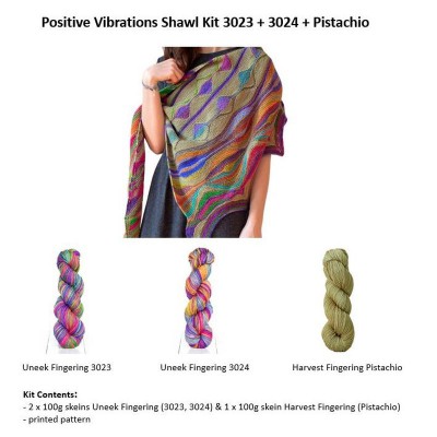 Urth Yarns Positive Vibrations Shawl Kit										 - 3023 & 3024 & Pistachio