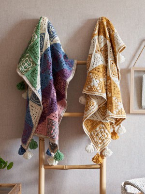 West Yorkshire Spinners Bo Peep Pure DK Hidden Treasures Blanket CAL Pattern										