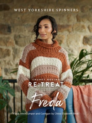 West Yorkshire Spinners Freda Fleck Stripe Cardigan & Sweater in Re:Treat Chunky										