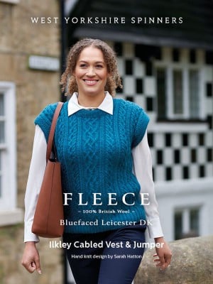 West Yorkshire Spinners Ilkley Cabled Vest & Sweater in BFL DK