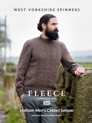 West Yorkshire Spinners Malham Cabled Sweater in BFL Aran										