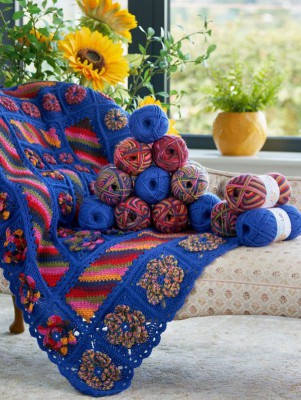 West Yorkshire Spinners Yarn Kit for Zandra Rhodes Bloom Blanket Crochet Along										