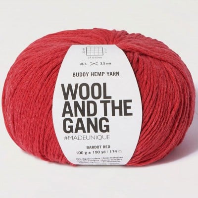 Wool and the Gang Buddy Hemp										 - 222 Bardot Red