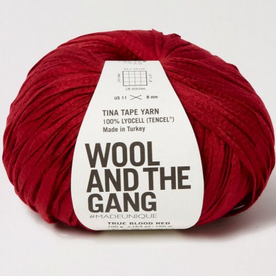 Wool and the Gang Tina Tape Yarn										 - 95 True Blood Red