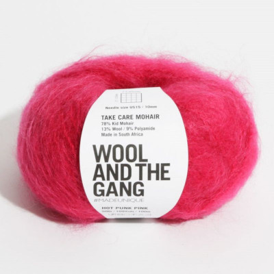 Wool and the Gang Take Care Mohair										 - 109 Hot Punk Pink