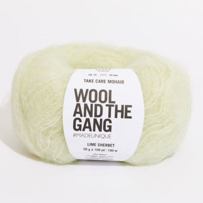 Wool and the Gang Take Care Mohair										 - 082 Lime Sherbert