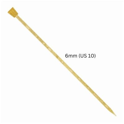 addi Plastic Gold Glitter Single Pointed Knitting Needles 14in (35cm)										 - US 10 (6.00mm)