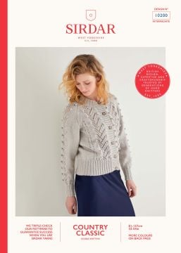 Sirdar Country Classic 10200 Lace and Bobble Cardigan